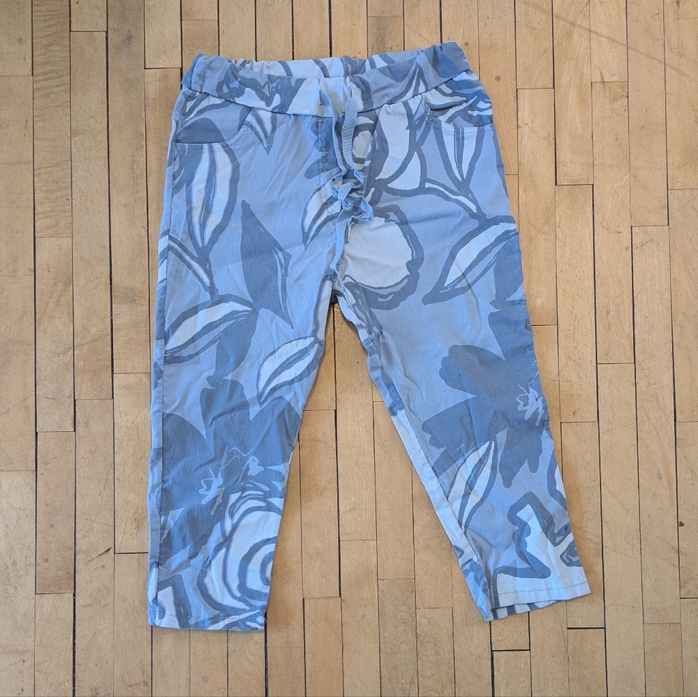 Floral Blue Women's Pants